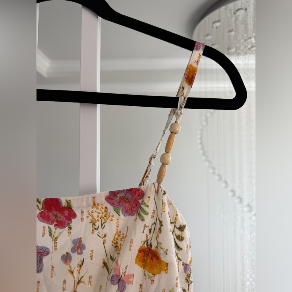Eddy Gavin Fringe Mini Dress Floral Multicolor - Picture 7 of 10